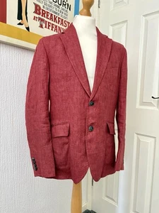 Hackett London Men's Luxury Linen Blazer Sports Jacket Size 42R - Picture 1 of 16