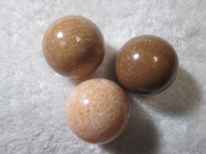 Agate Marbles Vintage Natural Stone 1 1/8 Inch Orange Rust Brown - Picture 1 of 4