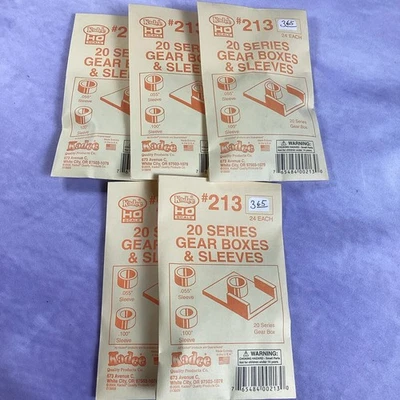 Lot Of 5 HO Scale Kadee #213 20-Series Gearboxes & Sleeves (24) pcs - Image 1 of 3