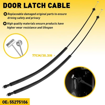 Cable de liberación de pestillo de manija de puerta de 2 piezas para Dodge Ram 1500 2500 3500 1998-2002 EOA Foto 1 de 4