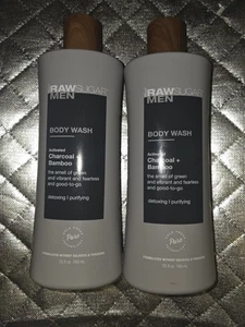 Jabón corporal desintoxicante purificador carbón crudo para hombres + bambú 25 fl oz lote de 2 - Imagen 1 de 2