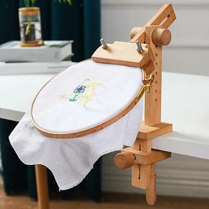 Cross Stitch Frame Clamps Tabletop Lap Stand Rack Embroidery Holder DIY - Picture 1 of 12