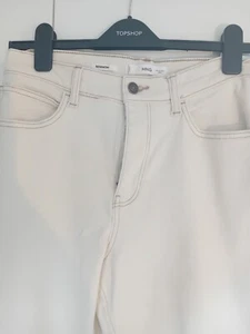 Ladies Mango off-white 'mom' jeans size 12, never worn, high-waist, ankle length - Picture 1 of 6