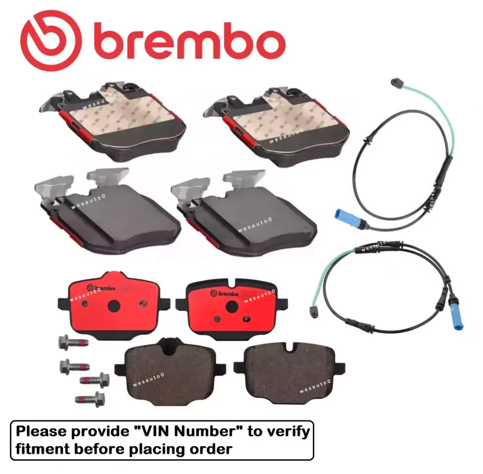 前后制动垫套装 OE 布雷博陶瓷 + 传感器适用于宝马 540i 740i — 第 1/1 张图片