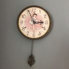 Peyton Ballerina 8” Timeworks Pendulum Wall Clock