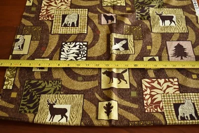 Animales de bosque de 20" de largo, bronceados y marrones, Benartex/"exposición norte", N2356 Foto 1 de 4