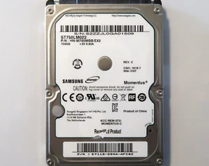 Samsung ST750LM022 HN-M750MBB/EX2 REV.C E7113-G94A 750gb 2.5" Sata HDD - Picture 1 of 1