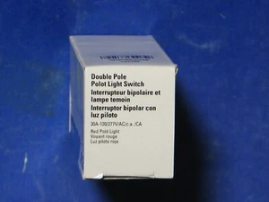 ARROW HART 3032PL RED POLOT LIGHT TOGGLE SWITCH 2 POLE 30A 120-277VAC/CA - Picture 1 of 4