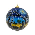 Pier 1 Li Bien Nativity Hand Painted Glass Ornament 3 Kings Baby Jesus 2015