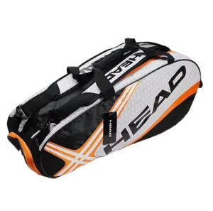 Large Tennis Racket Bag HEAD – 3-6 Racquets, Orange White with Shoe Compartment - Picture 1 of 7