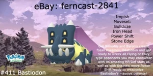 Pokemon Legends Arceus Shiny Bastiodon Alpha Max Effort Fast Delivery - Picture 1 of 5