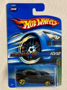 HOT WHEELS 2006 SUPER TREASURE HUNT CORVETTE C6 Black Shipped In a Protector - Picture 1 of 5