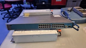 Cisco 3560V2-24PS-S 24x 100Mbps PoE 2x SFP 370W Switch 24x 10/100 PoE - Afbeelding 1 van 3