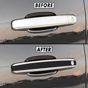 Superposición Blackout Accent para GMC Sierra 1500 2500 3500 2014-19 moldura de manija de puerta - Imagen 1 de 5