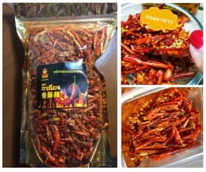 Thai snack Crispy Chili peppers Sesame Roasted chilli Burn fat healthy 400 g. - Picture 1 of 6