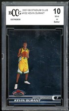 2007-08 Stadium Club #102 Kevin Durant Rookie Card BGS BCCG 10 Mint+