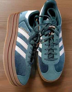 adidas Gazelle Bold Mineral Green Velvet W - IG4391 Women's Size 10.5 - Picture 1 of 7