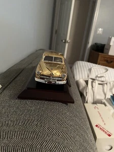 NEW Danbury Mint 24kt Gold 1949 Mercury Club Coupe w/Wood Display - Picture 1 of 3