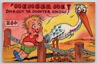 Humor Member Me Boy Says To Stork Postcard G28