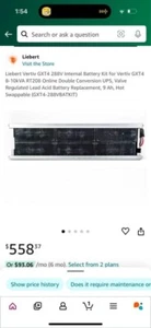Liebert Vertiv GXT4 288V Internal Battery Kit For Vertiv GXT4 8-10kVA RT208 Onli - Picture 1 of 7