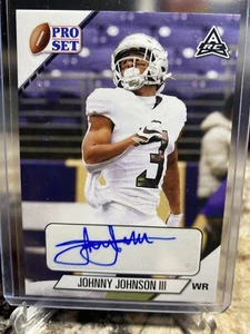2021 Pro-Set Johnny Johnson Rc Rookie auto-Ducks,Texans💥 - Picture 1 of 2