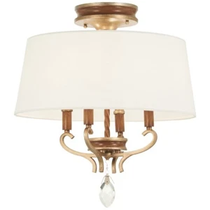 Minka Metropolitan Magnolia Manor 4 Light Semi Flush, Gold/Bronze - N6552-690 - Picture 1 of 1