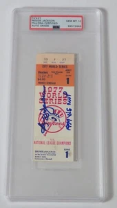 Reggie Jackson Yankees Hof signed Autogramm 1977 World Series Ticket PSA 10 Auto - Bild 1 von 6