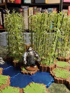 Heroscape terrain Custom Bamboo Forest 4 Hexes FREE SHIPPING - Picture 1 of 5