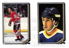 1987-88 O-Pee-Chee Stickers #077-211 Doug Wilson, Larry Playfair