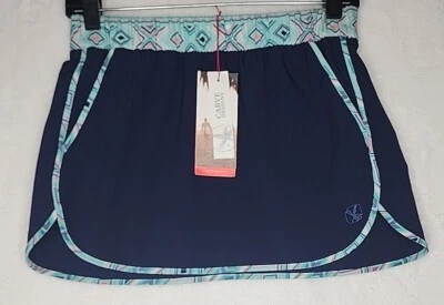 Falda Noosa Carve Designs 6 bolsillos azules verdes para nadar atlética *NUEVA CON ETIQUETAS* Foto 1 de 4