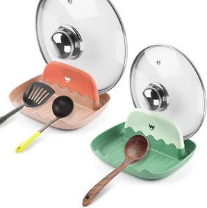 Spoon Rest Kitchen Spoon Rest with Lid Rack Pot Lid Holder 2PCS - Picture 1 of 7