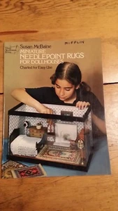 SUSAN MCBAINE MINIATURE NEEDLEPOINT DOLLHOUSE RUGS PATTERN FREE SHIPPING - Picture 1 of 2
