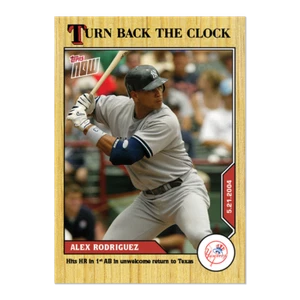 2020 MLB TOPPS NOW Turn Back the Clock #52 Alex Rodriguez New York Yankees - Picture 1 of 2