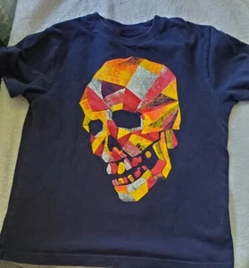 gap kids boys size 7 navy blue skull shirt. (6) - Picture 1 of 2