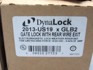 Dynalock 2013-US19 x GLB2 Gate Lock 1200lbs "L" Bracket Rear Wire Exit [CTOKT] - Bild 1 von 8