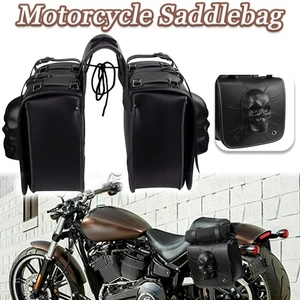 Motorcycle Saddle Bag Tool Side Bag Fit For Honda Rebel 500 CMX500 Black - Bild 1 von 24