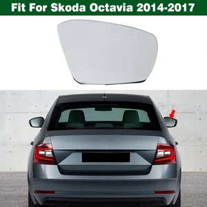 Clear Right Side View Mirror Glass Heated For Skoda Octavia 2014 2015 2016 2017 - Picture 1 of 16