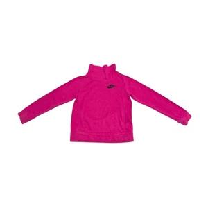 Nike NSW Club Funnel Neck Hoodie Pullover Sweater Hot Pink Long Sleeve Workout - Picture 1 of 6