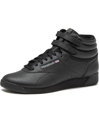 Reebok Freestyle Hi High Top Sneakers for Women, Black Size 9 New - Image 1 of 4