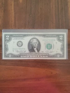 1976 Two Dollar Illinois G Note - Birthday Note Depicting April 14, 1979 CRISPY - Picture 1 of 5