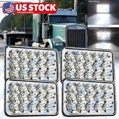 Faro LED 4x6" 4 piezas para camión Kenworth KW W900 W900B W900L clásico 120/132 HK Foto 1 de 4