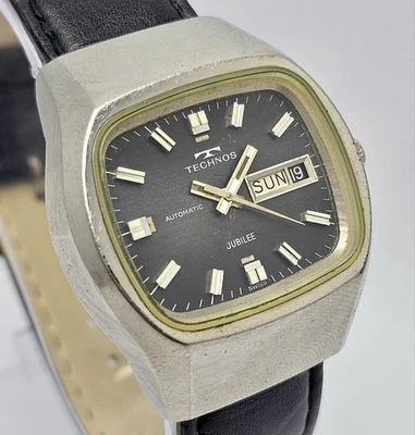 TECHNOS JUBILEE AUTOMATIC DAY/DATE VINTAGE MEN’S WATCH - Image 1 of 4