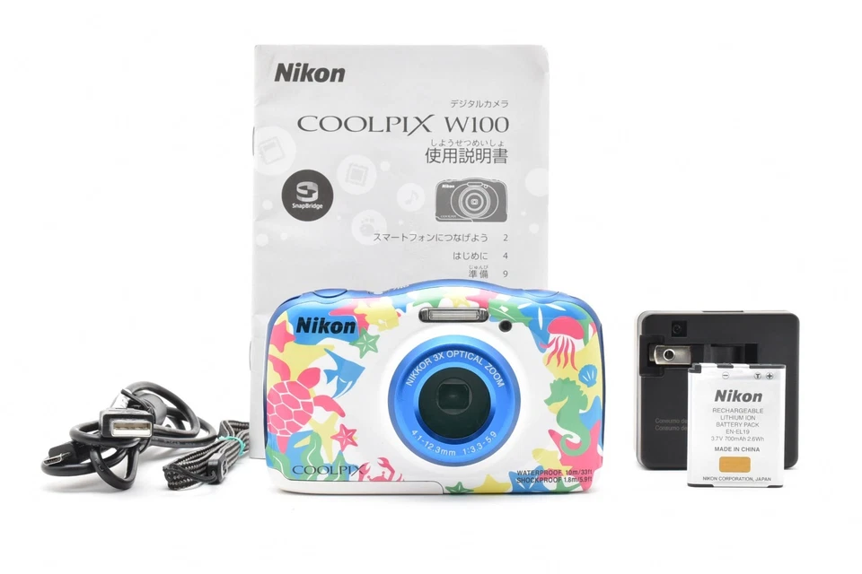 Nikon Coolpix W100 13.2MP Waterproof Shockproof Digital Camera JAPAN [Near Mint] - Image 1 of 4