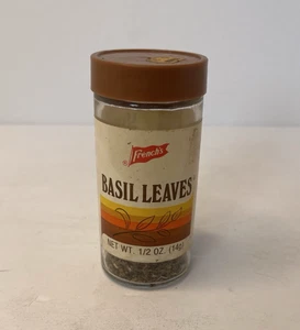 Tarro vintage de hojas de albahaca francesa - Contenedor de plástico - Contiene contenido - Imagen 1 de 6