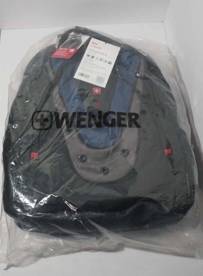 Рюкзак для ноутбука Wenger TSA-Friendly — черный/синий — новый в заводской сумке — подходит для 16 дюймов - Изображение 1 из 1