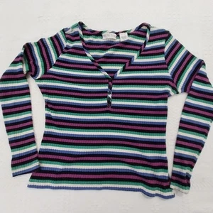 Anchor Blue Long Sleeve Shirt Size Large 100% Cotton #B040 - Picture 1 of 6