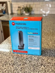 Motorola MT7711 24x8 Cable Modem & AC1900 WiFi Router Plus 2 Phone Lines - Picture 1 of 5