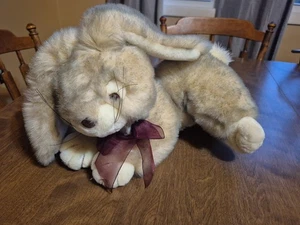 Vintage Kellytoy Kelly Toy Floppy Bunny Hase gelb grau Plüschtier Stofftier Spielzeug - Bild 1 von 15