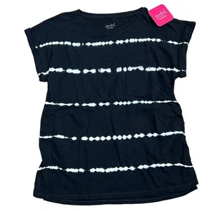 Isabel Maternity Black Striped Cuff Short Sleeve T-Shirt - Size Medium - NWT - Picture 1 of 6