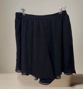 Womens Black Shorts Size XL Polyester Elastic Waist - Picture 1 of 6